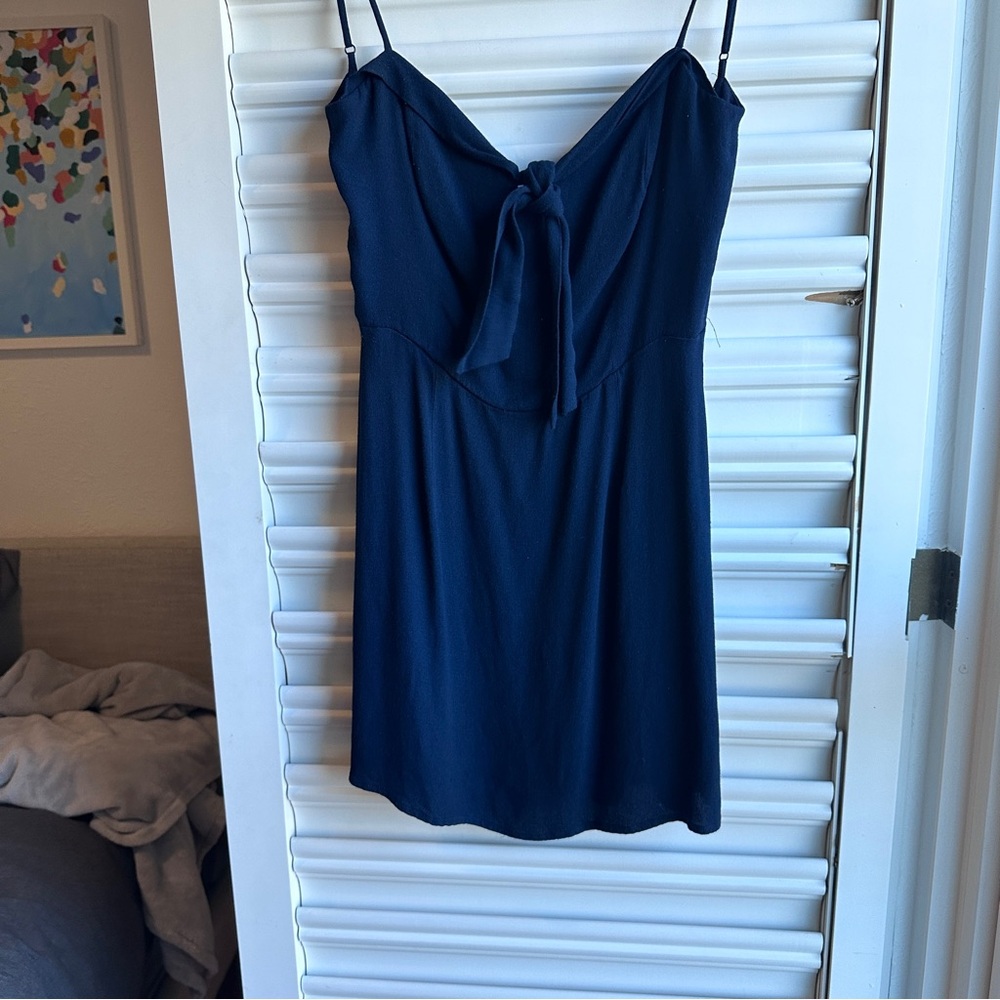 Reformation navy blue mini dress
